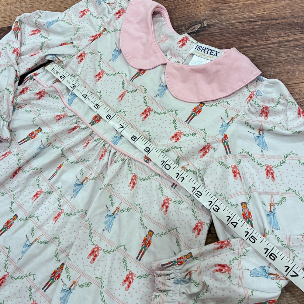 Ishtex Nutcracker Ballet Shirt Top Blouse Christmas Outfit Pink 6X/7 Girl - Picture 6 of 10